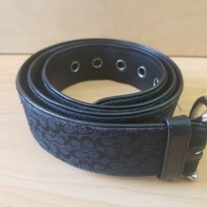 Used Women's Black Canvas Coach Belt